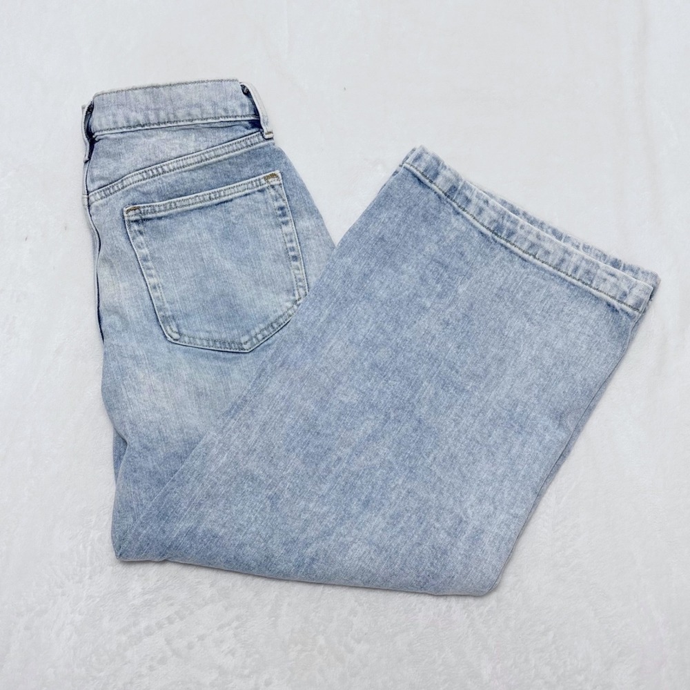 GAP 90s Vintage Style Light Wash Stride Ankle Wide Leg Jeans Size 28 6 Regular